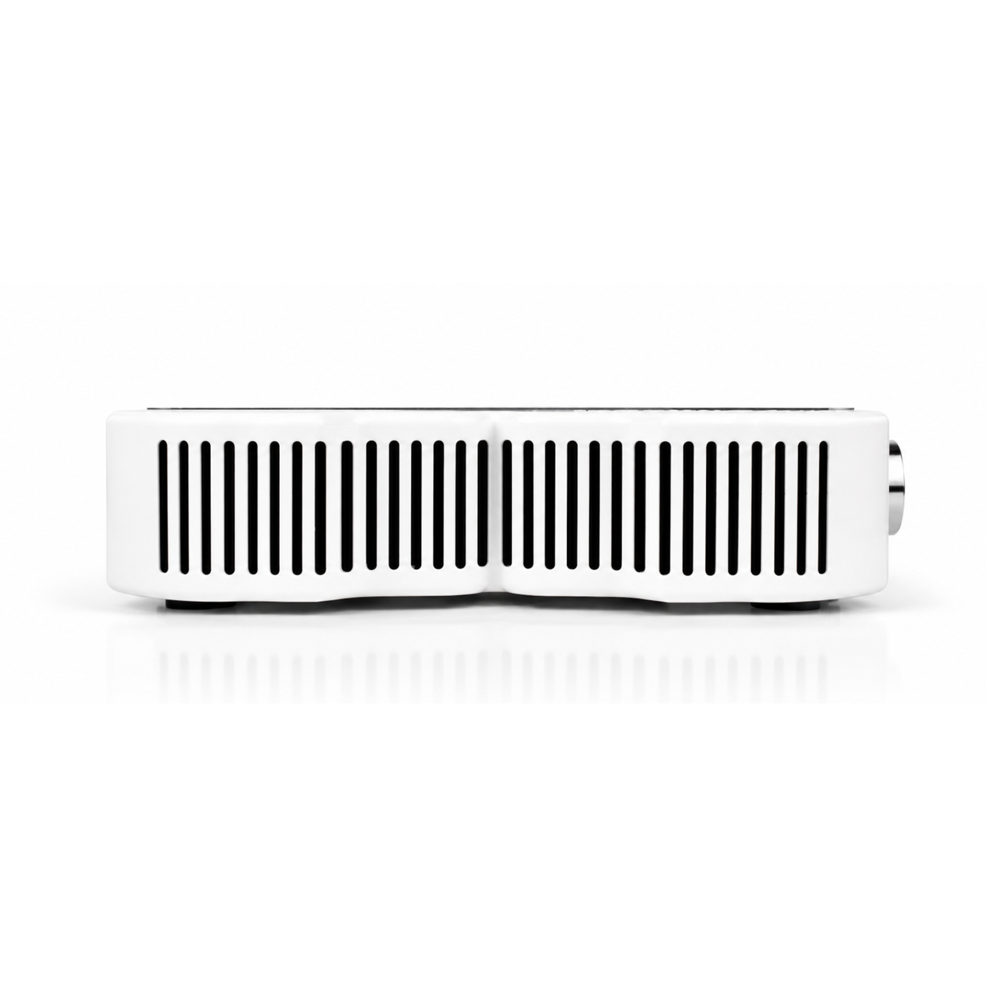 White: Infinity Glow Nail Dust Collector IGDC-01 in white, ultra-flat cordless nail dust extractor-side