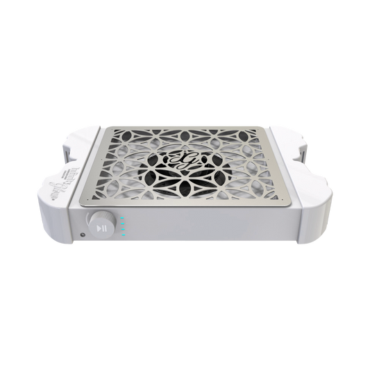De infinity glow cordless dust collector voor het perfect afzuigen van al jouw nagelstof in de kleur wit