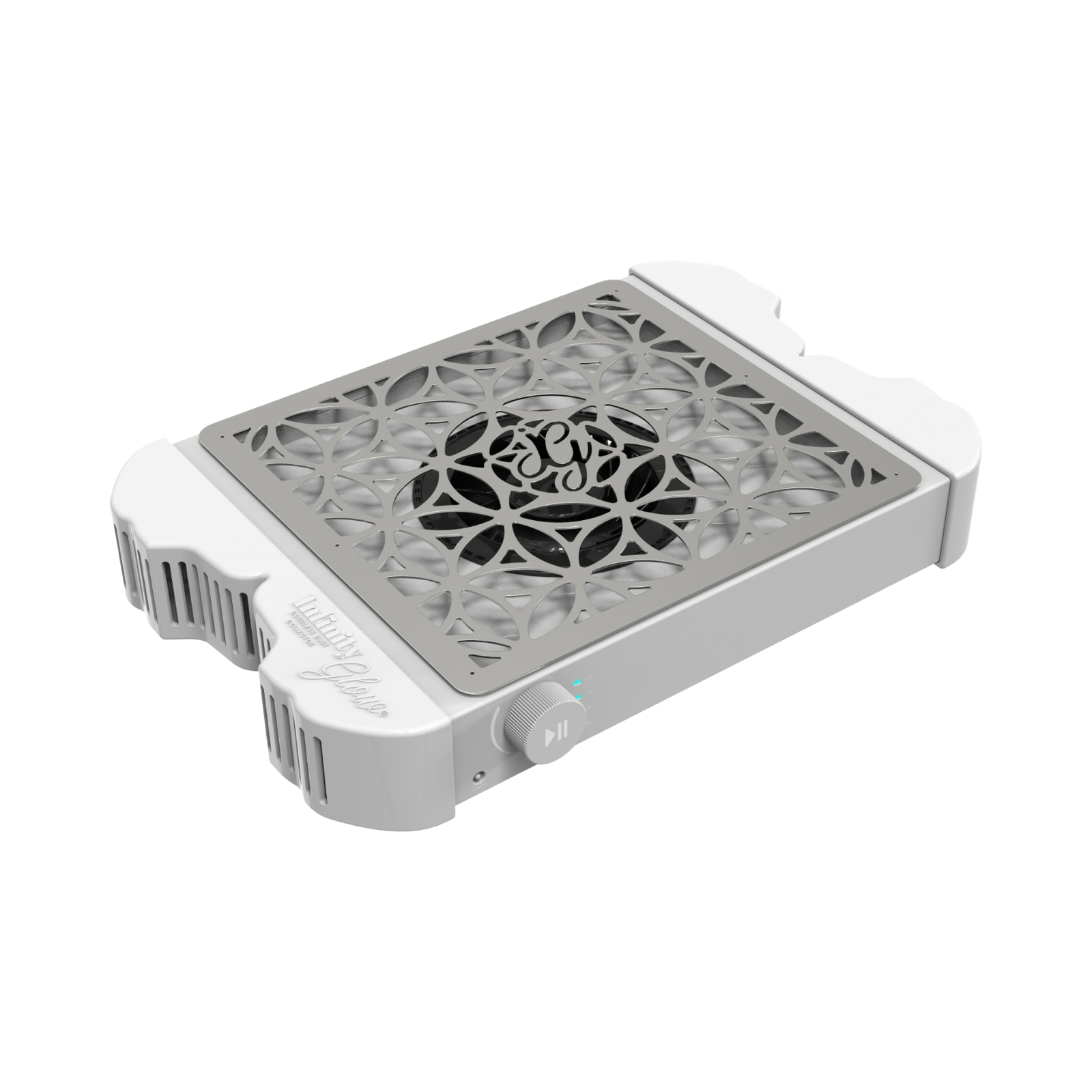 De cordless dust collector van infinity glow in de kleur wit voor perfecte afzuiging