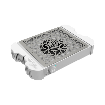 De cordless dust collector van infinity glow in de kleur wit voor perfecte afzuiging