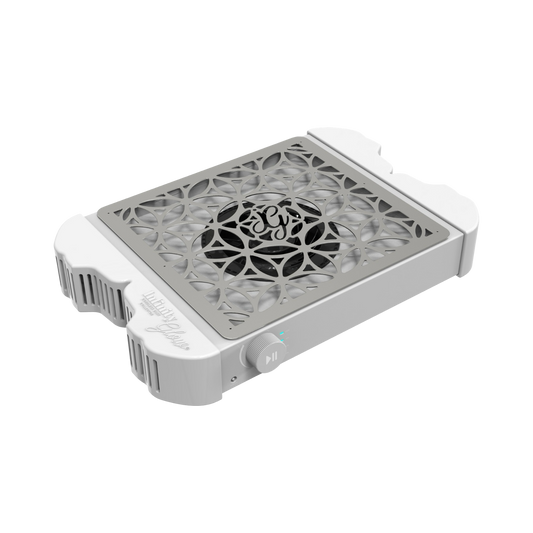 De cordless dust collector van infinity glow in de kleur wit voor perfecte afzuiging