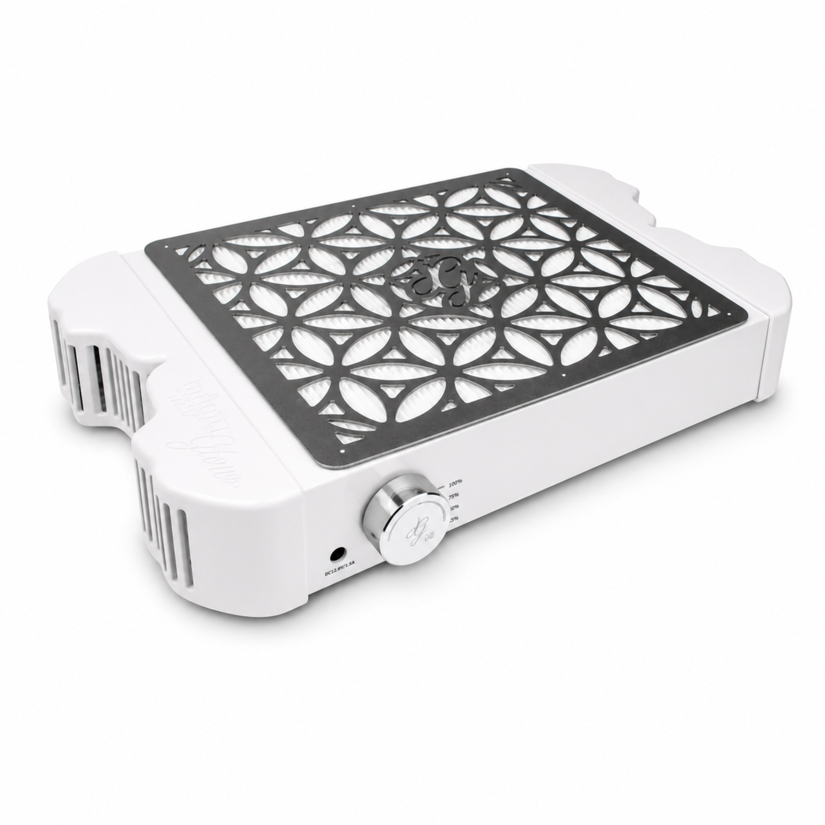 White: Infinity Glow Nail Dust Collector IGDC-01 in white, ultra-flat cordless nail dust extractor