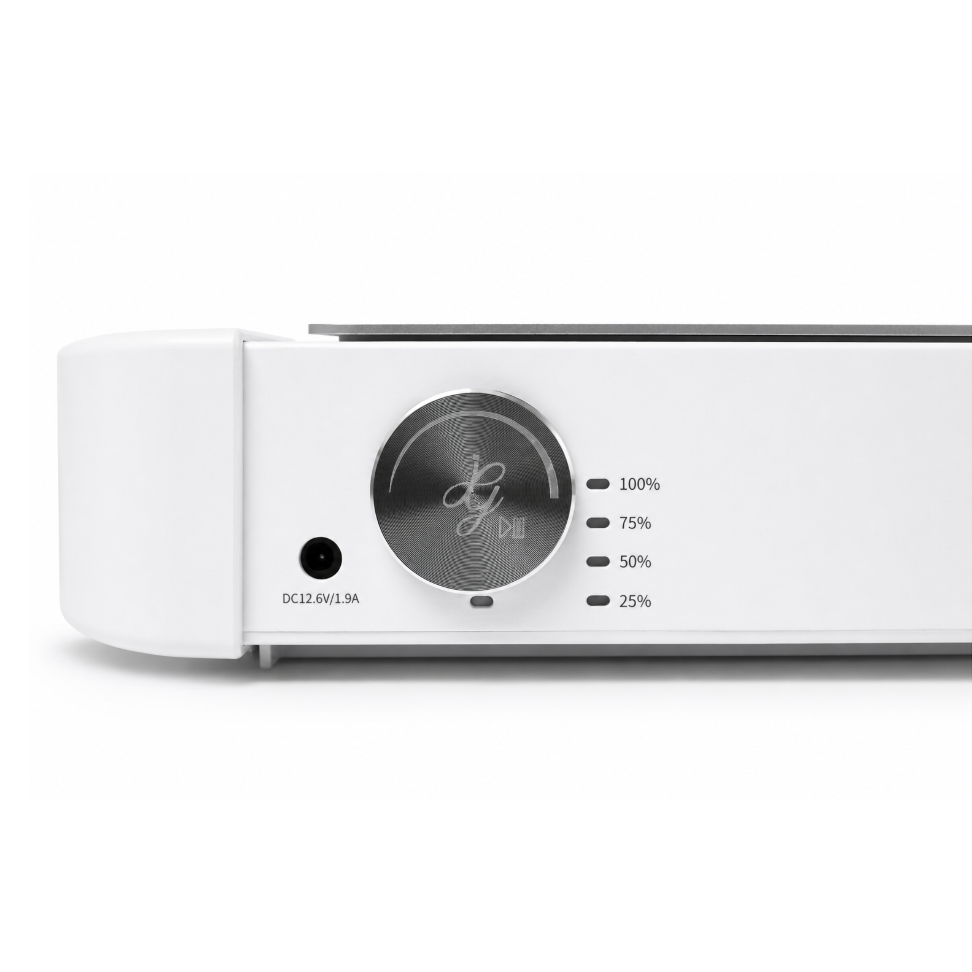 White: Infinity Glow Nail Dust Collector IGDC-01 in white, ultra-flat cordless nail dust extractor-front